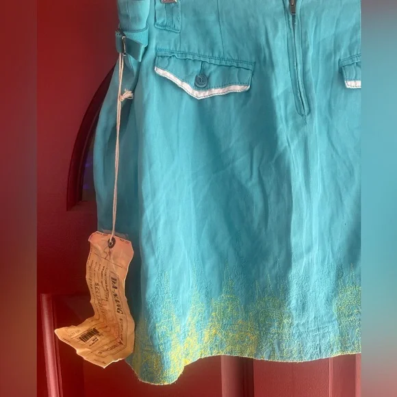 NWT Da-Nang 30% cottage 70% silk plated Mini skirt. Absolutely gorgeous on - Picture 3 of 7